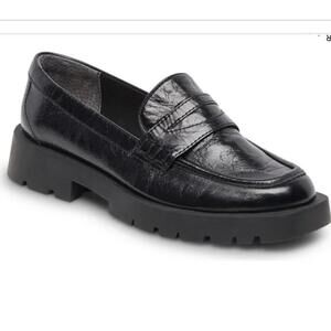 Dolce Vita Women's Black Elias Square Toe Loafers Size 8.5